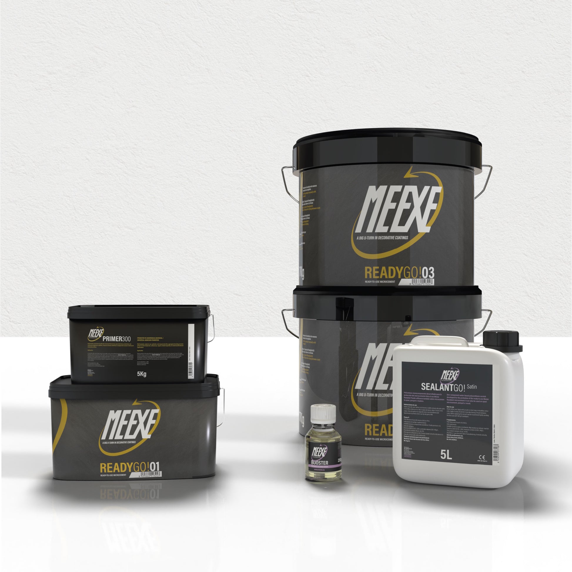 Kit microcemento 20m2 meexe ready go! Blanco mate