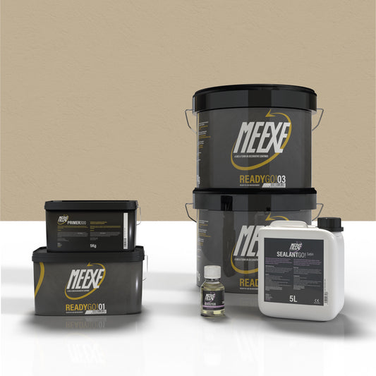 Kit microcemento 20m2 Meexe Ready Go! Mojave mate