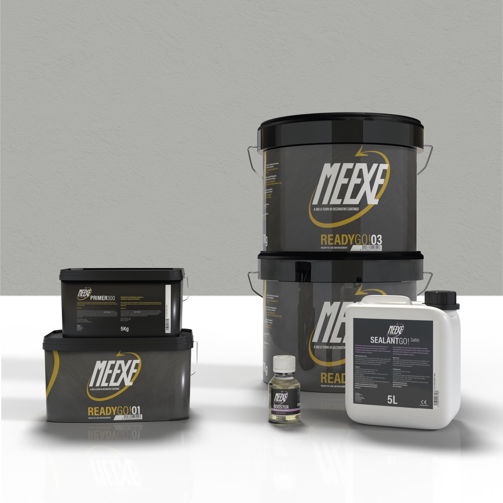 Kit microcemento 20m2 Meexe Ready Go! Universe Mate